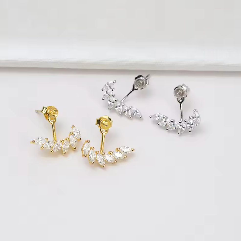 Regency Pavé Fan Dangle Earrings