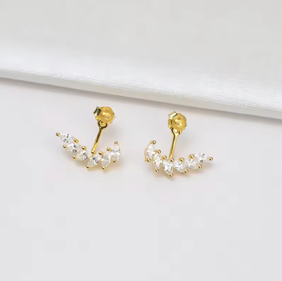 Regency Pavé Fan Dangle Earrings